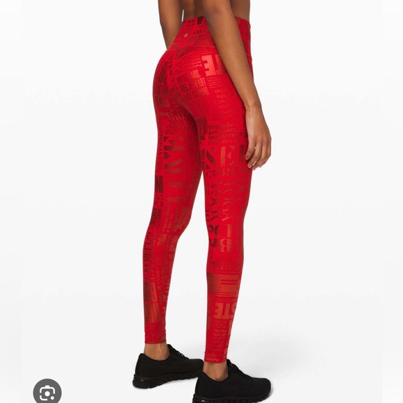 Lululemon Wunder Under High-Rise Tight
20YR Manifesto Foil Dark Red - Picture 2 of 7